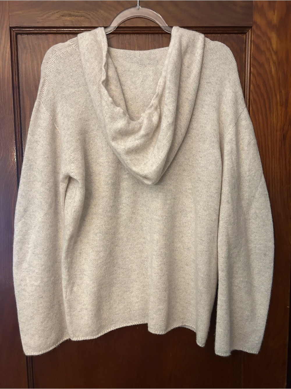 Brochu Walker - Cashmere Seamless Hoodie Knit Sweater Ivory Cream Small - Picture 9 of 11